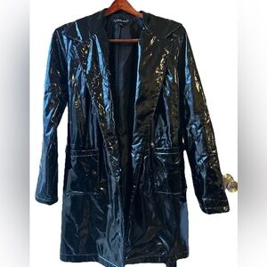 Dolls Kill Shiny Black Trench Coat